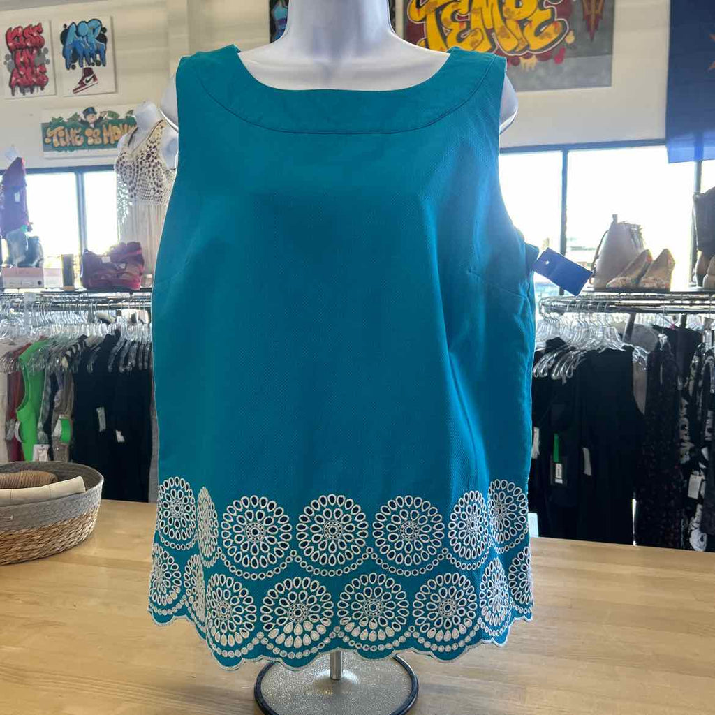 Talbots Size 12 Teal Preloved Sleeveless