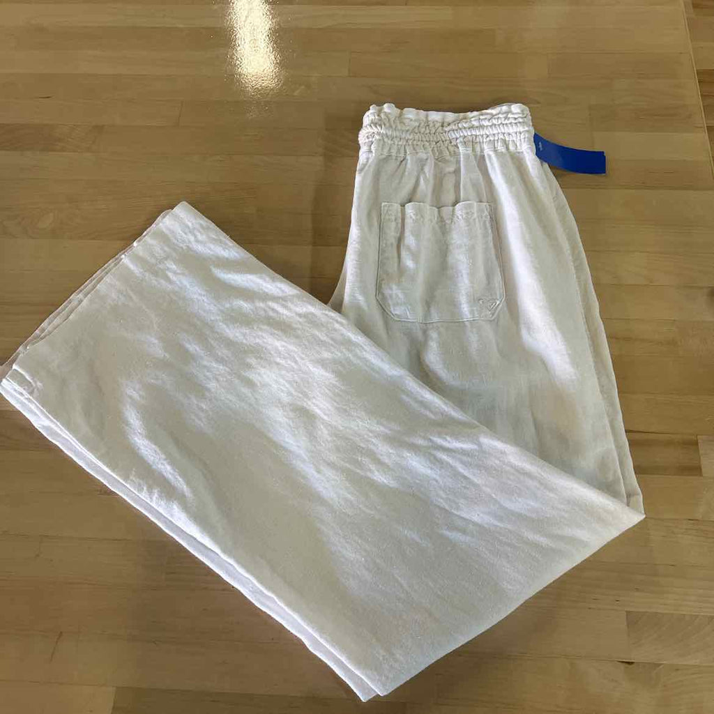 Roxy Size M White Linen Preloved Pants