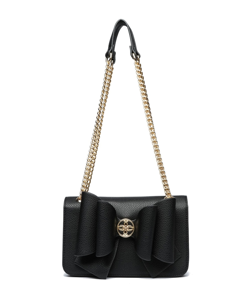 Like Dreams Petal Bowtie Dual Crossbody Bag - Black