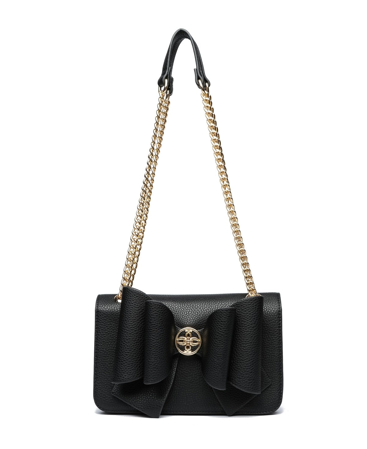 Like Dreams Petal Bowtie Dual Crossbody Bag - Black