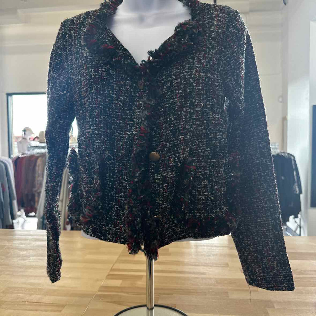 Spring Field Size S Red & Green Cardigan