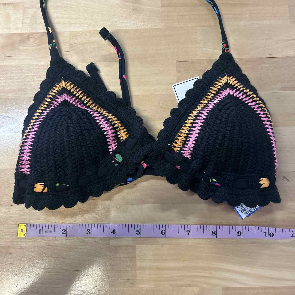Salt + Cove Size XS Crochet Halter Triangle Bikini
