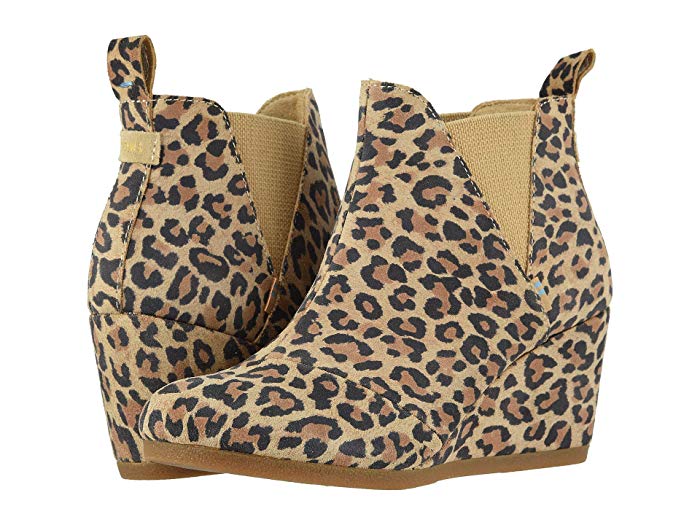 TOMS Women's Print Suede Kelsey Booties