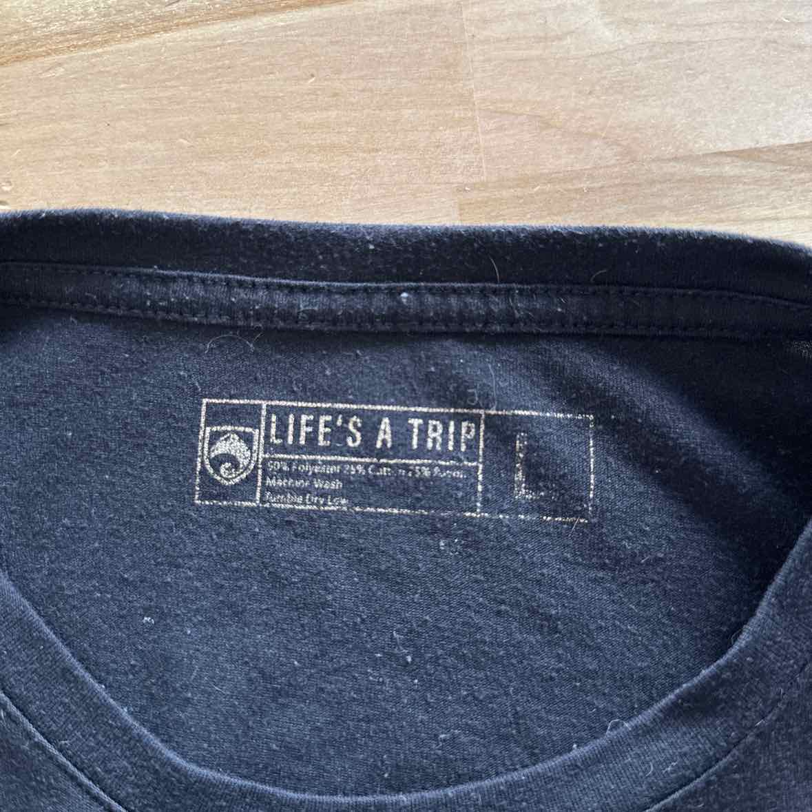 Life's A Trip Men's Size L Black MENS T-shirt