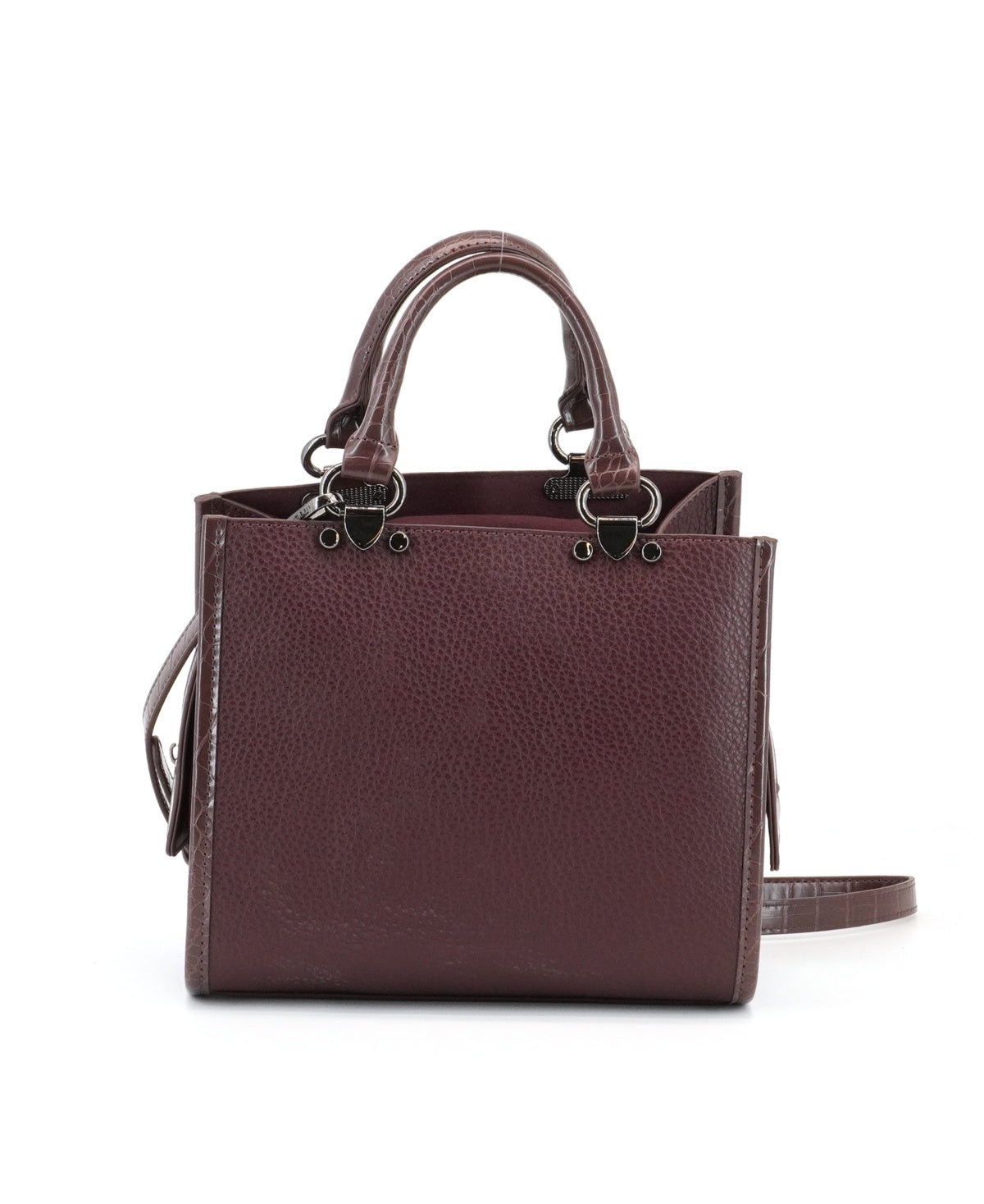 Like Dreams Plum Square Leather New Handbag