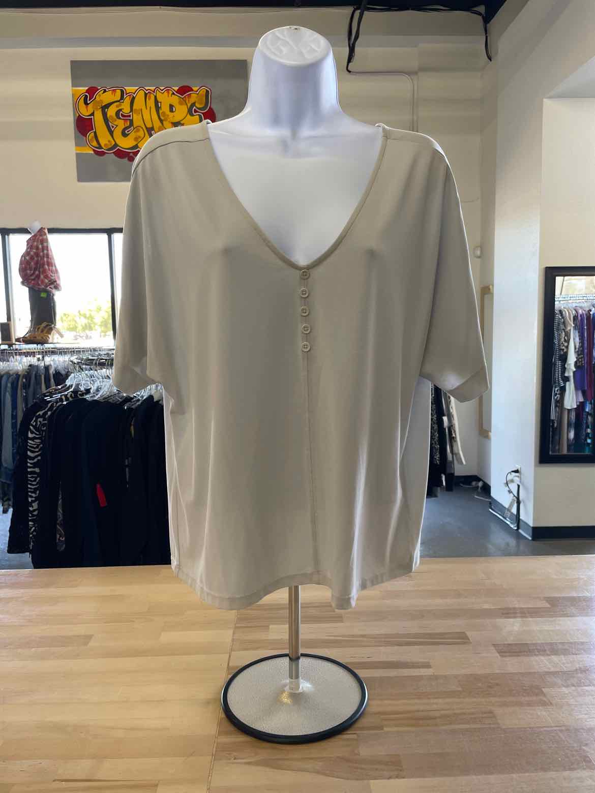 double zero Size S Gray Blouse