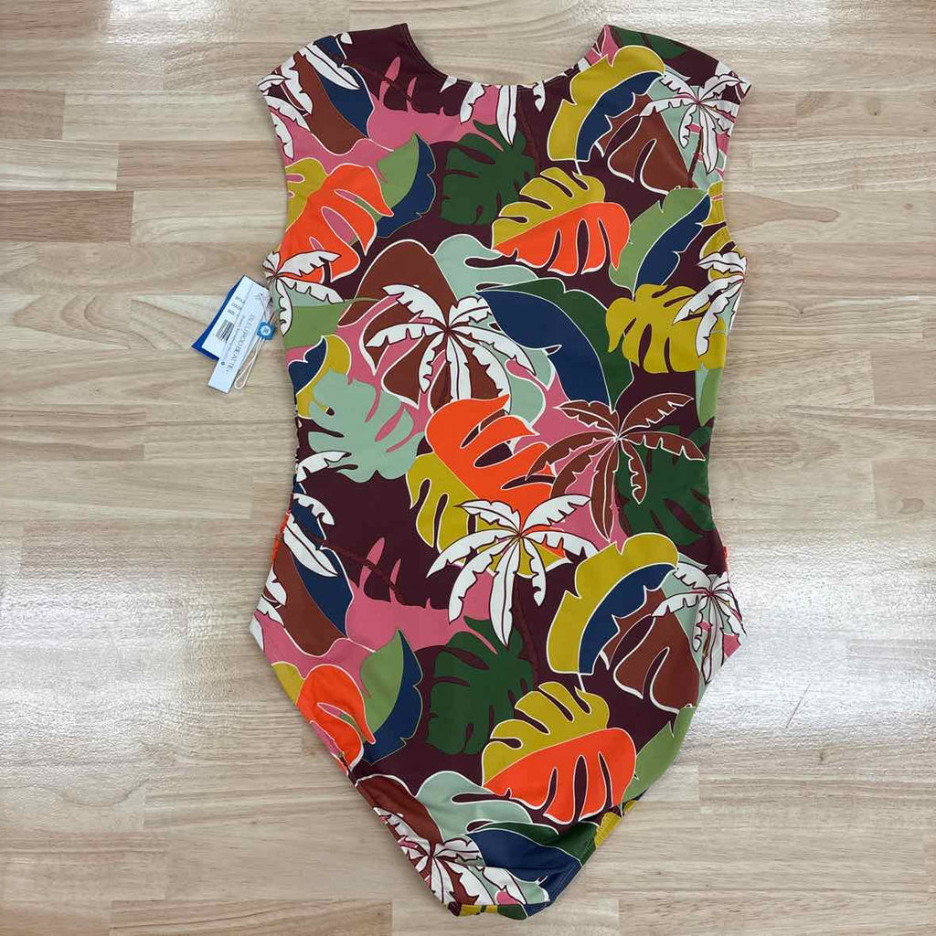 Bleu by Rod Beattie Womens Tropical-Print Cap-Sle Multi 14