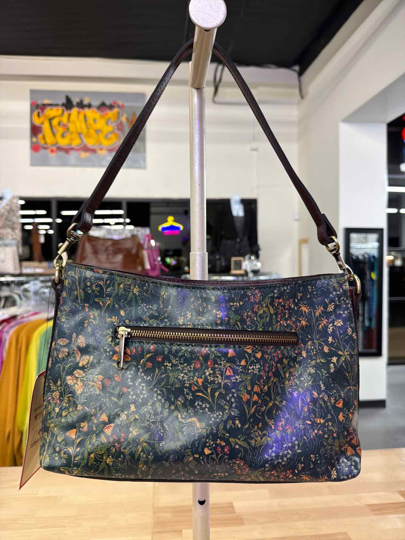 Patricia Nash Betta Medium Leather Crossbody Tuscan Fields Print ONE SIZE