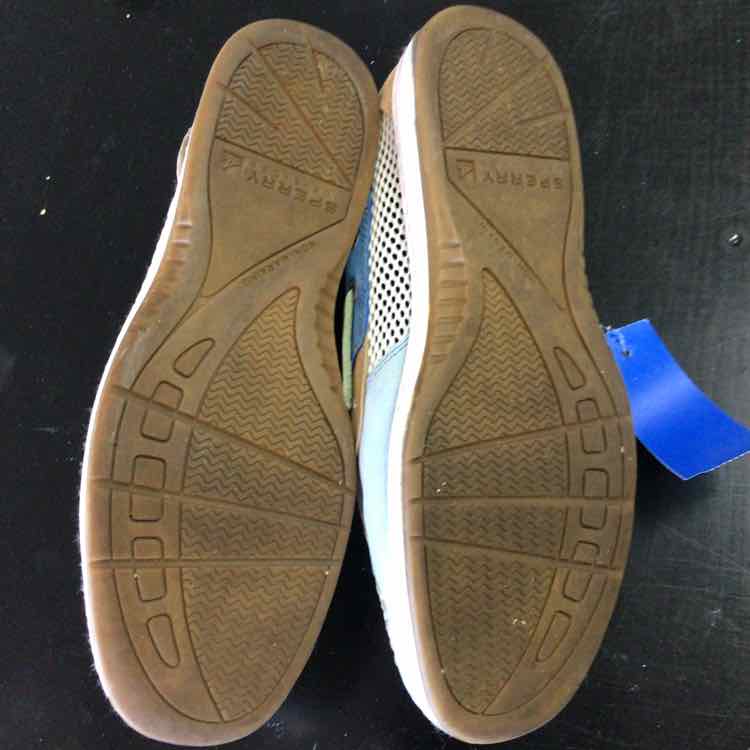 Sperry Shoe Size 8.5 Blue & Beige Print Sandals
