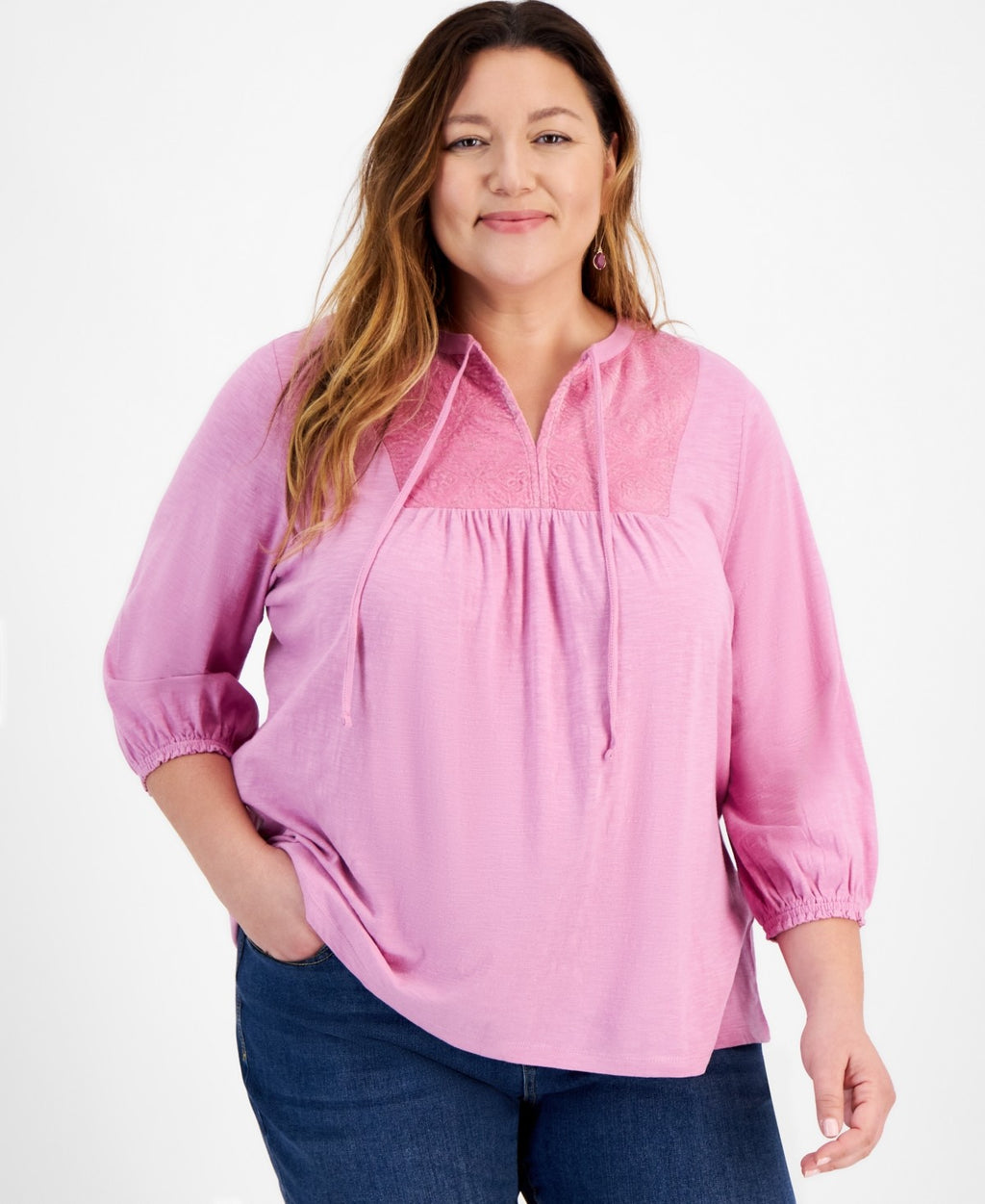 Style & Co. Size 2X Pink Blouse