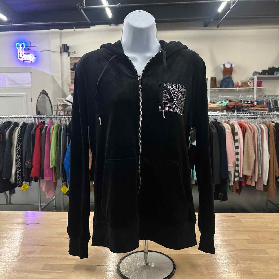 Vince Camuto Size S Black New Hoodie