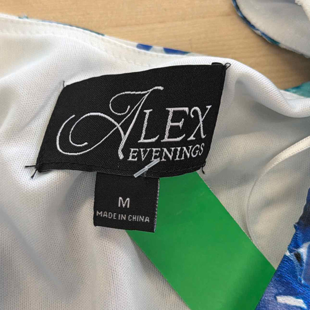 Alex Evenings Women's Printed Tulip-Hem Chiffon Burnout Blouse - Ivory Multi
