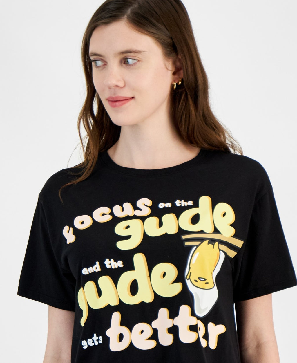 Love Tribe Juniors Sanrio Gudetama Graphic T-Shirt
