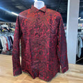 DiBanGu Size L Black Red Preloved MENS Button Down Shirt