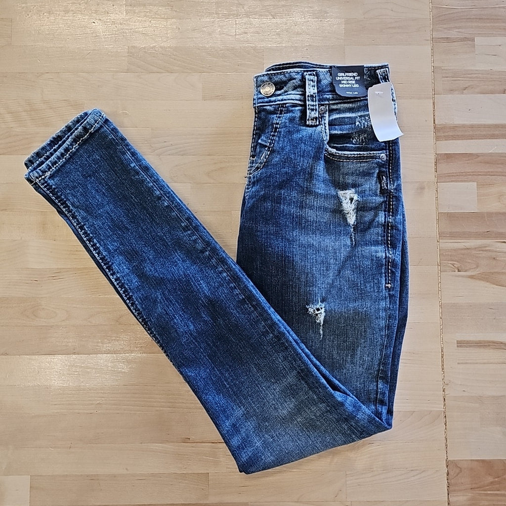 Girlfriend Mid Rise Skinny Jeans - 24W X 29L
