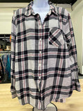 FadedGlory Size 2X BLACK & WHITE Button Down Shirt