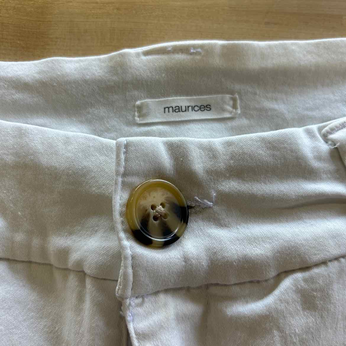Maurices Size 14 White Pants