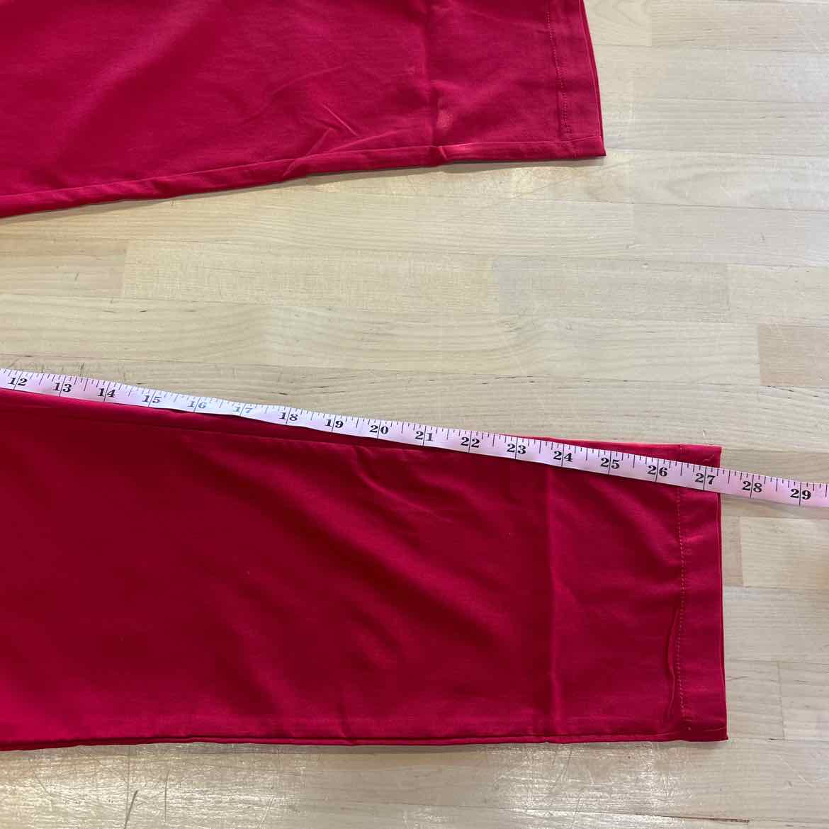 Red Leaf Size L Red New Pants