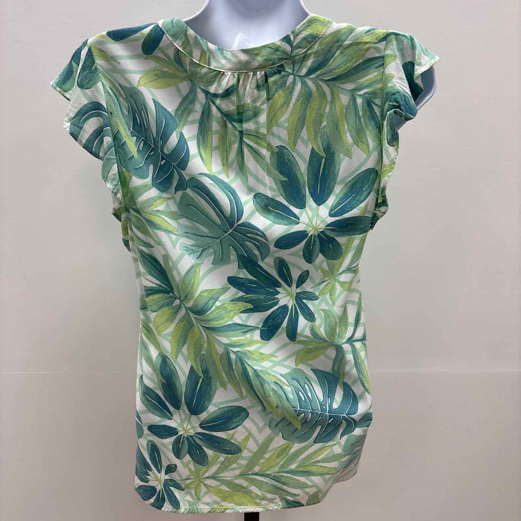 Cynthia Rowley Size XS Green and white Sleeveless