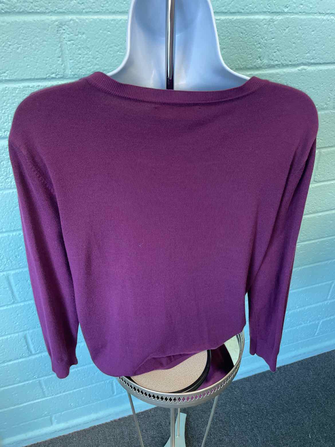 Cable & Gauge Size L Purple Cardigan