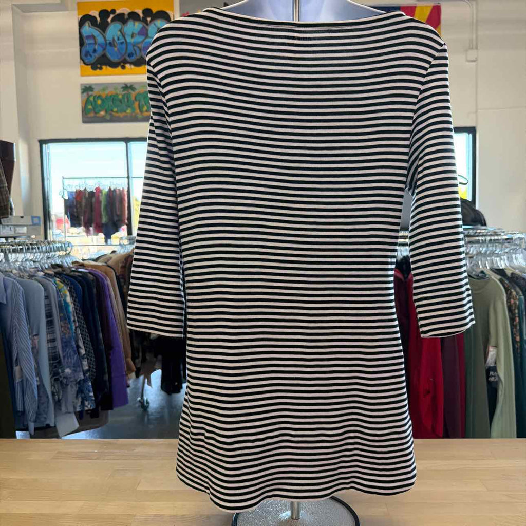 Chico's Size XSP BLACK & WHITE Preloved Blouse