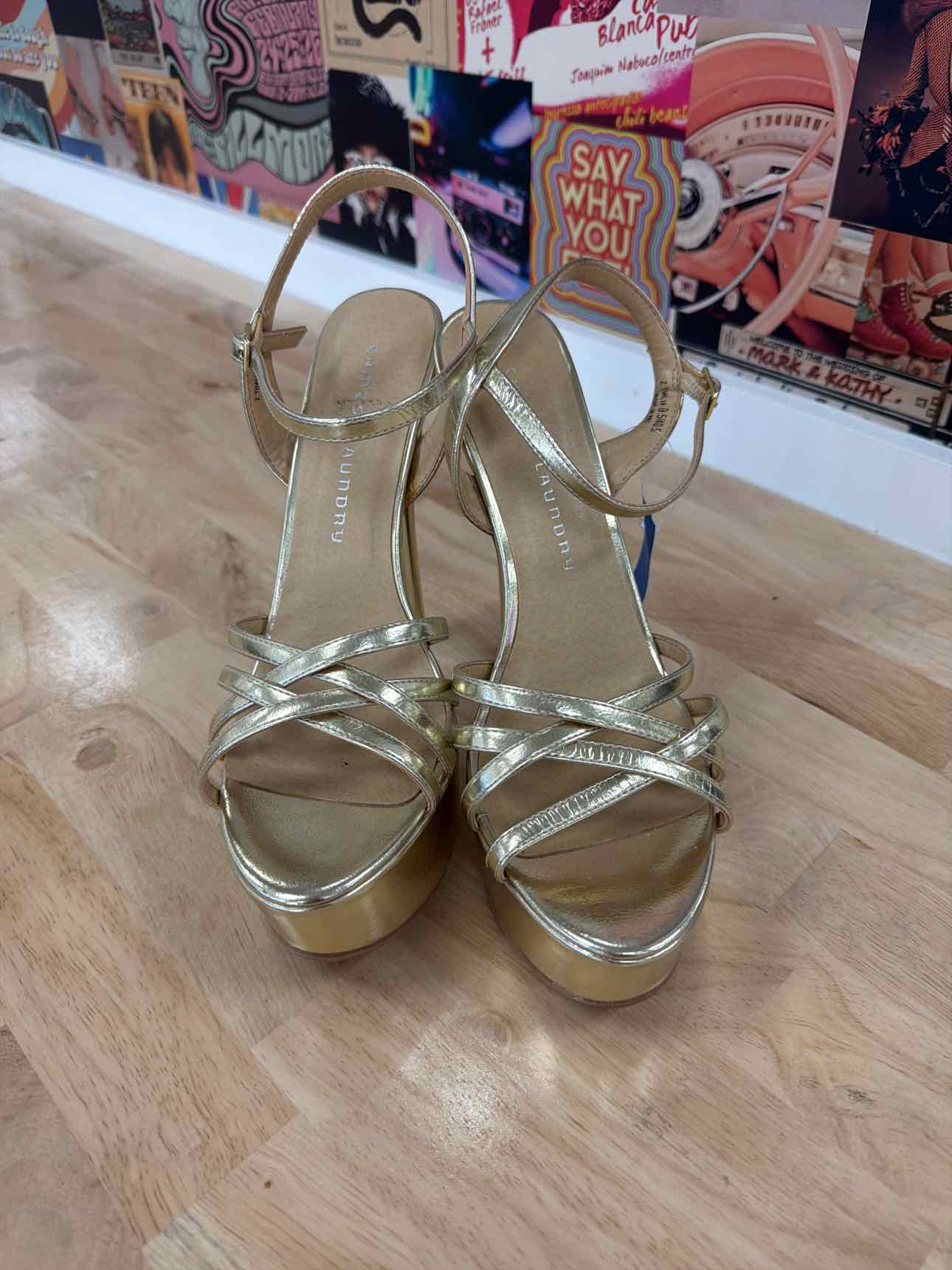 Chinese Laundry Size 9.5 Gold Preloved Heels