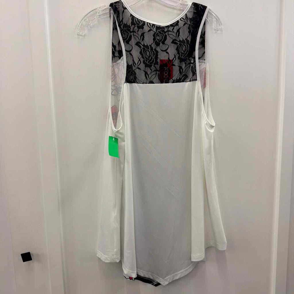 Rose Gal Size 1X Black New Tank
