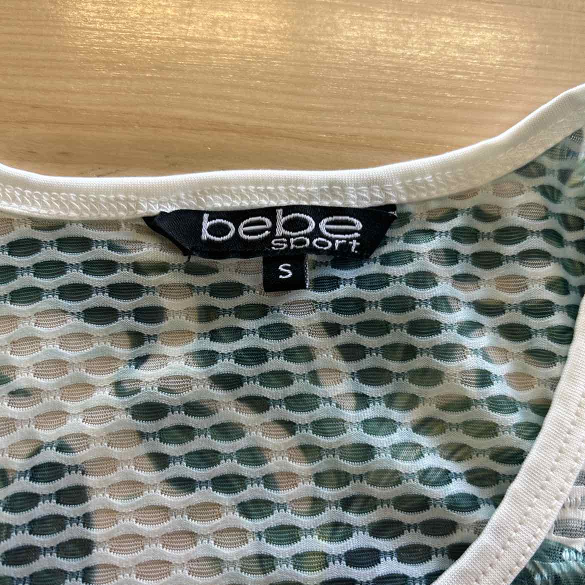 Bebe Size S White Athletic Tank