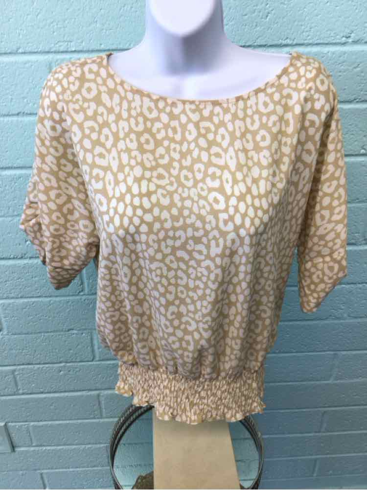 Michael Kors Size S White & Beige Blouse