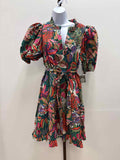 Vince Camuto Size 12 Green & Orange Floral New Dress