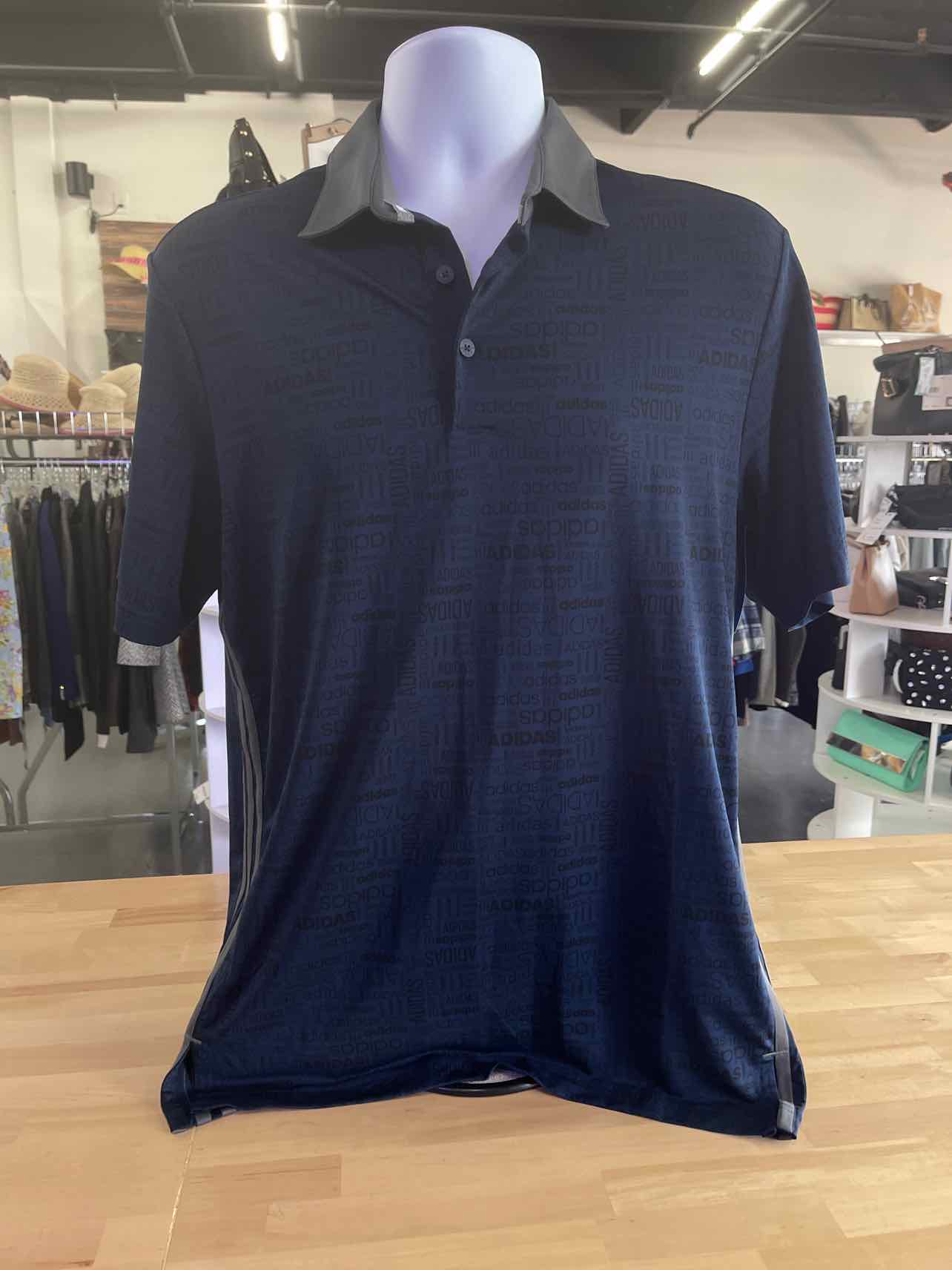 Adidas Size S Blue Preloved MENS Polo