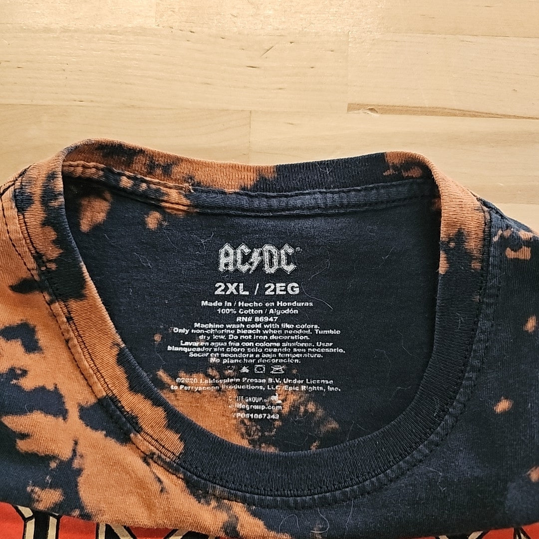 ACDC Size 2XL Blue Brown MENS T-shirt