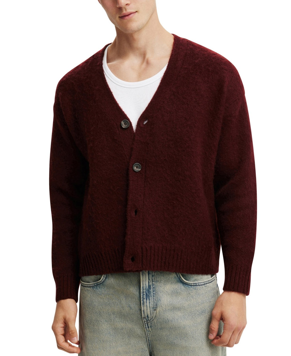Cotton On Size XXL Burgundy New MENS Cardigan