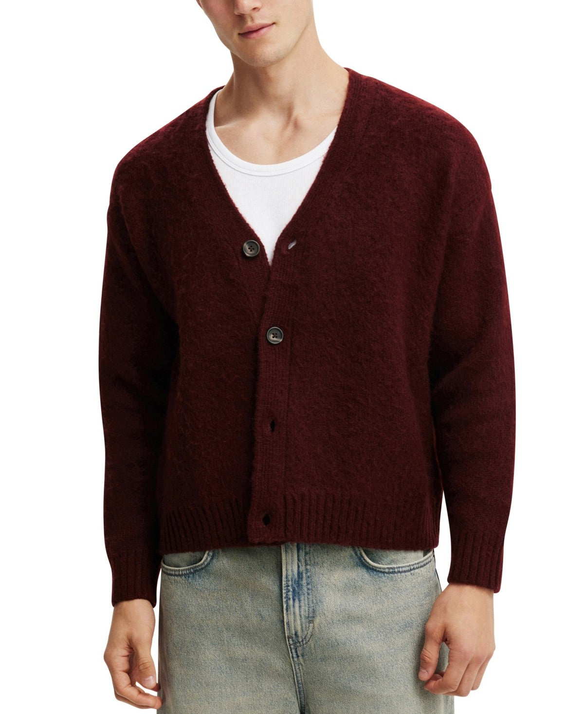 Cotton On Size XXL Burgundy New MENS Cardigan