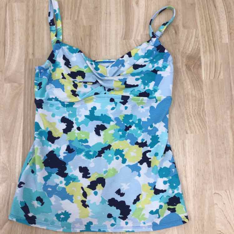 beach house Size 10 Aqua Print Swimsuit