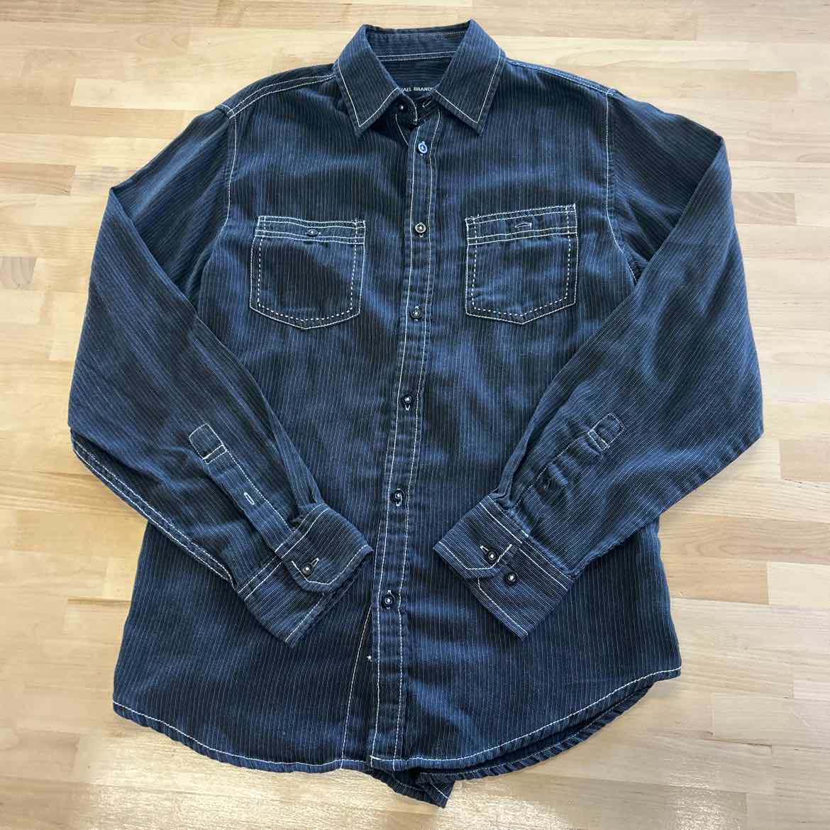 Michael Brandon Size M Gray Long Sleeve