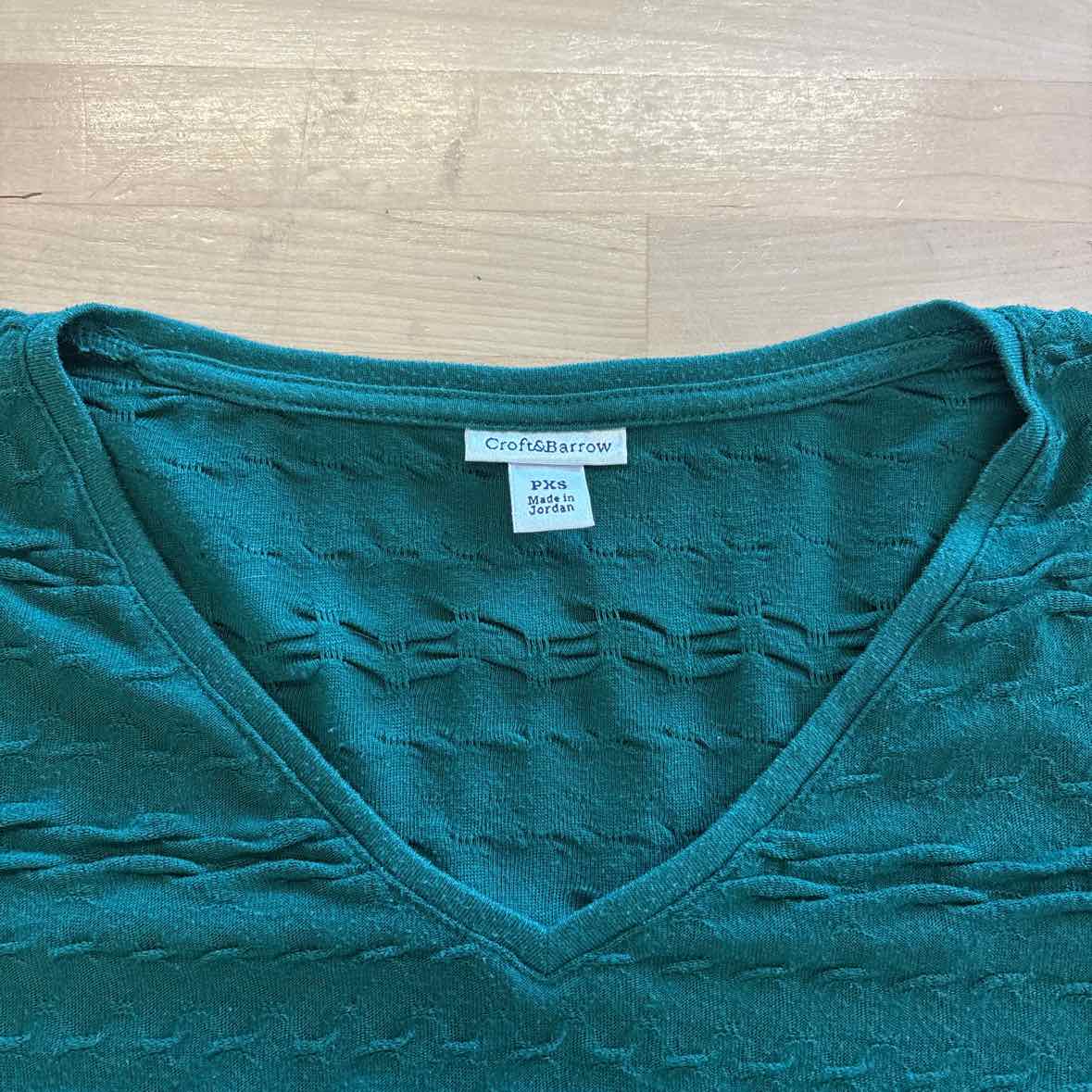 Croft&Barrow Size PXS Green Blouse