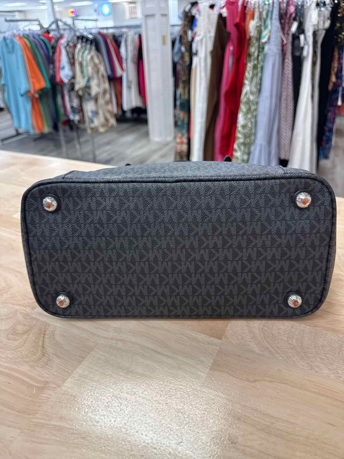 Michael Kors Black & Gray Jet Set East West Signature Tote
