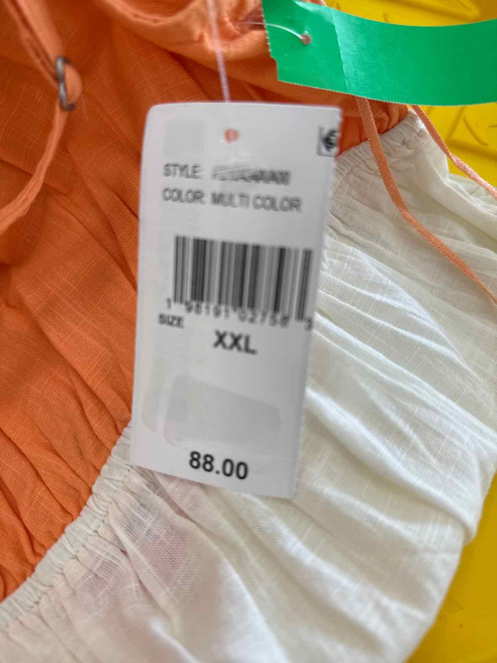 Roxy Size XXL Honolulu Glow Cotton Tiered Open-Back Maxi Dress - Multi Color NWT