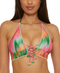 becca Size M Halter Swim Bikini Top