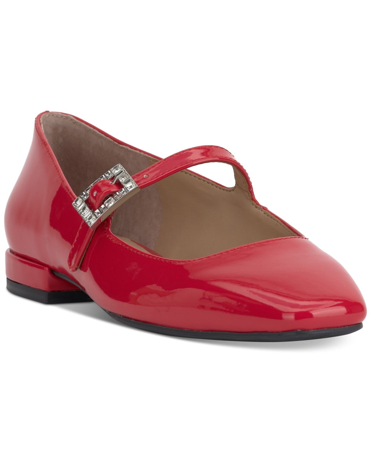 On 34th Womens Saadet Rhinestone-Buck Red Patent 8.5M