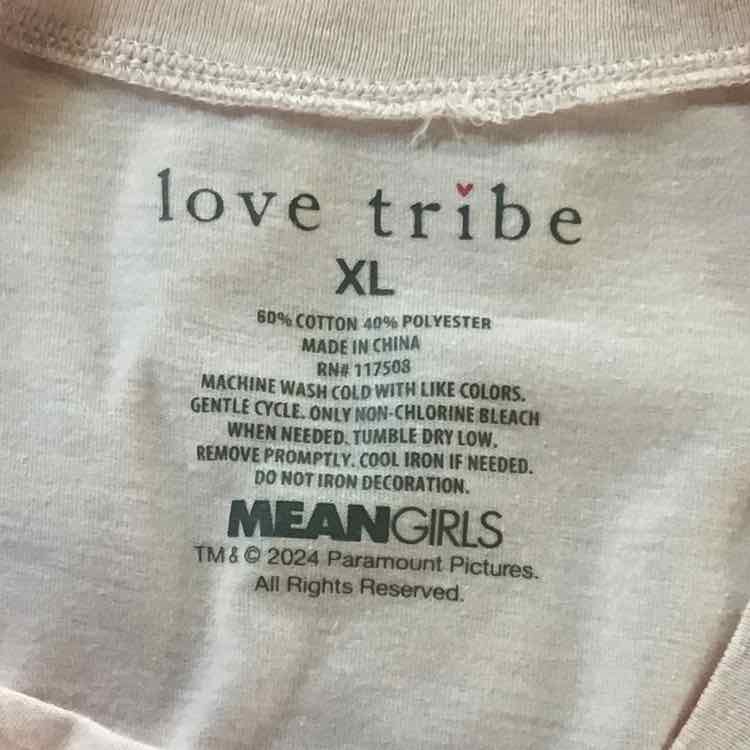 Love Tribe Size XL Pink New T-Shirt SS