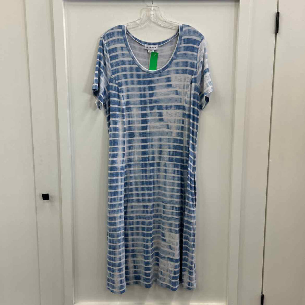 Liz Claiborne Size XL Blue/White Preloved Dress
