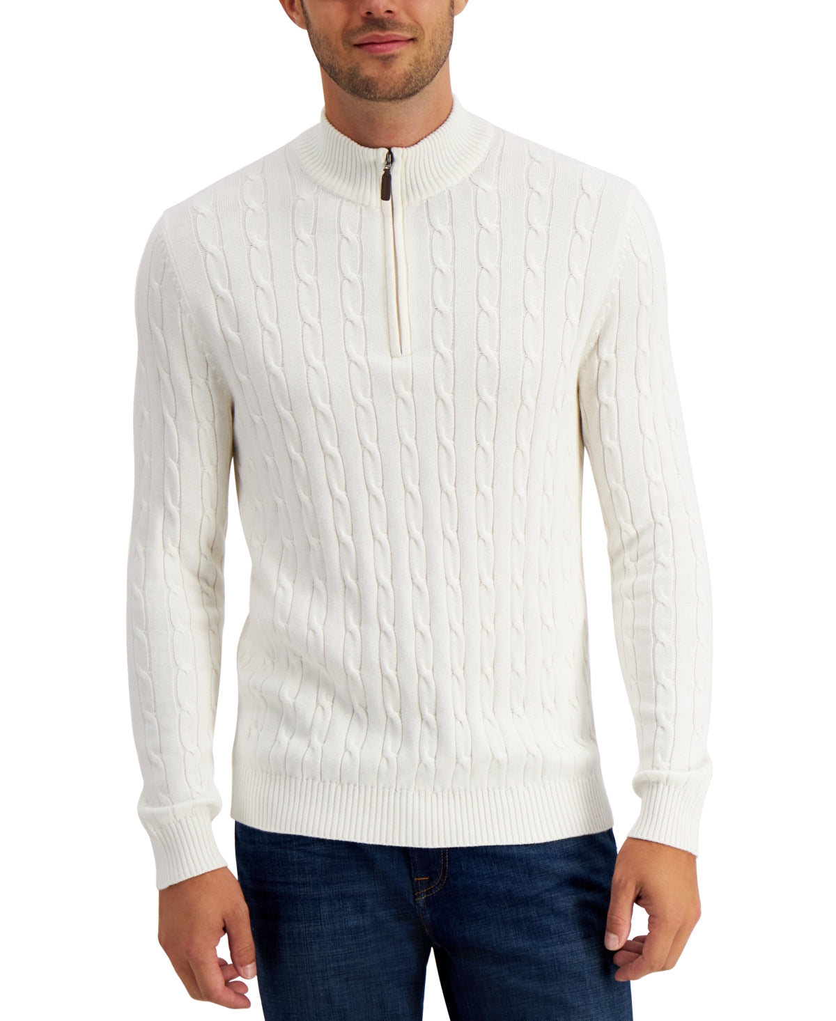 Club Room Size L White MENS Sweater