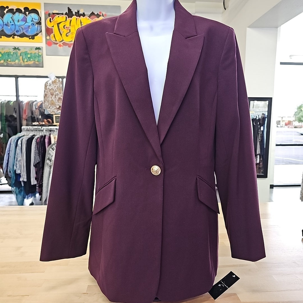 Tahari Size 14 Wine Preloved Blazer