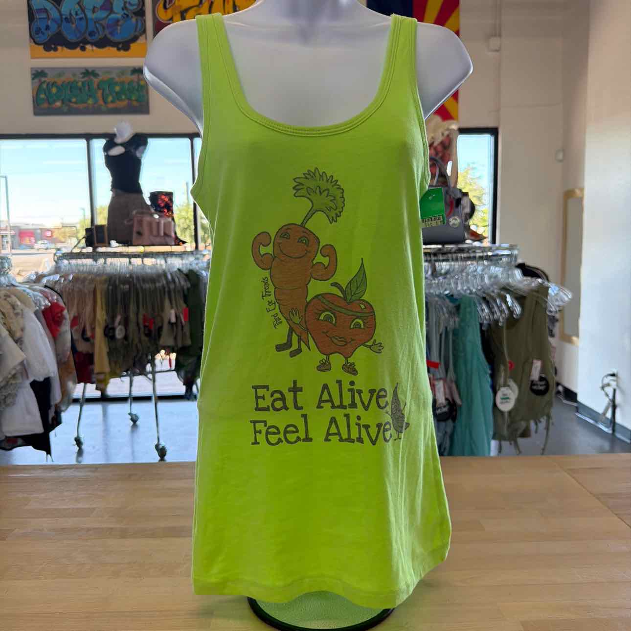 Third Eye Threads Size M Green Preloved Tank