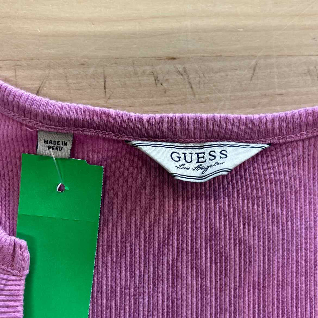 Guess Size XS Pink Purple Cotton Preloved T-Shirt SS