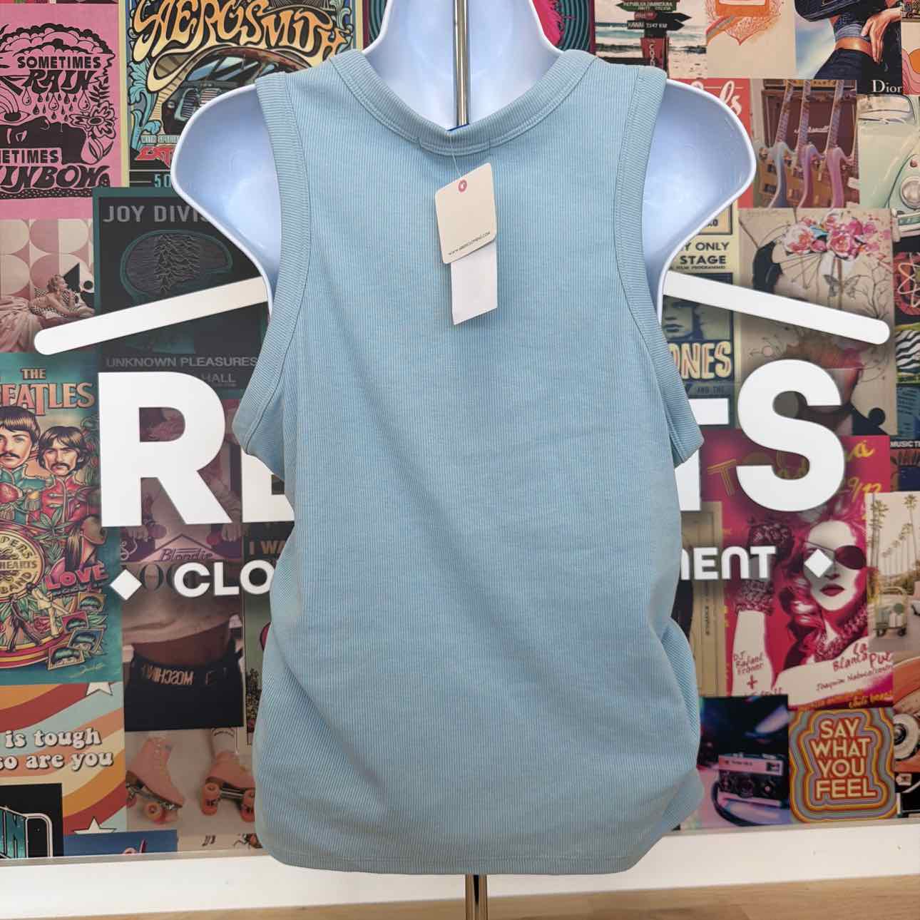 Rebellious One Size L Side Ruched Muscle Tank Top