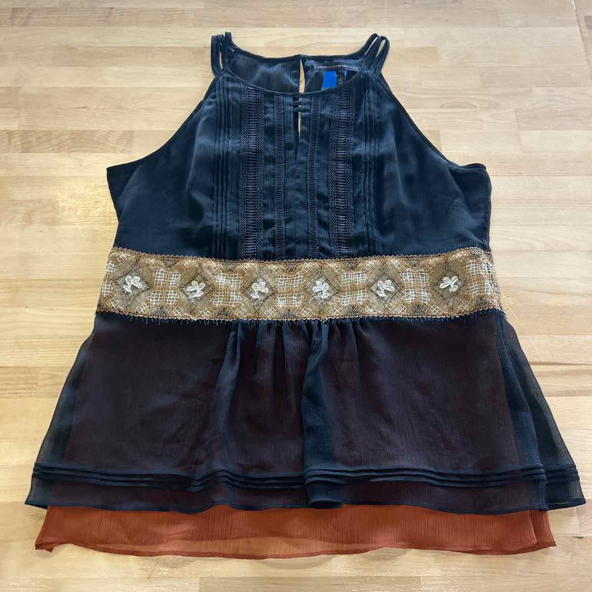 White House Black Market Size L Black Sleeveless