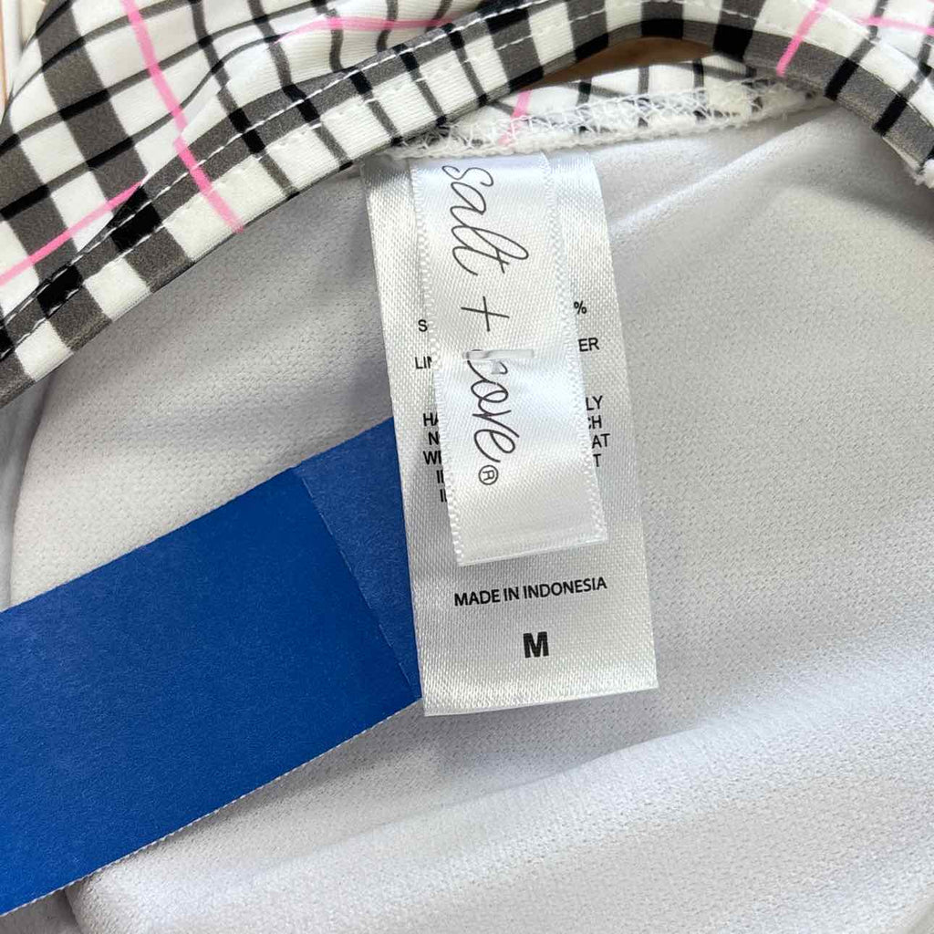 Salt + Cove Size M Plaid Underwire Bikini Top